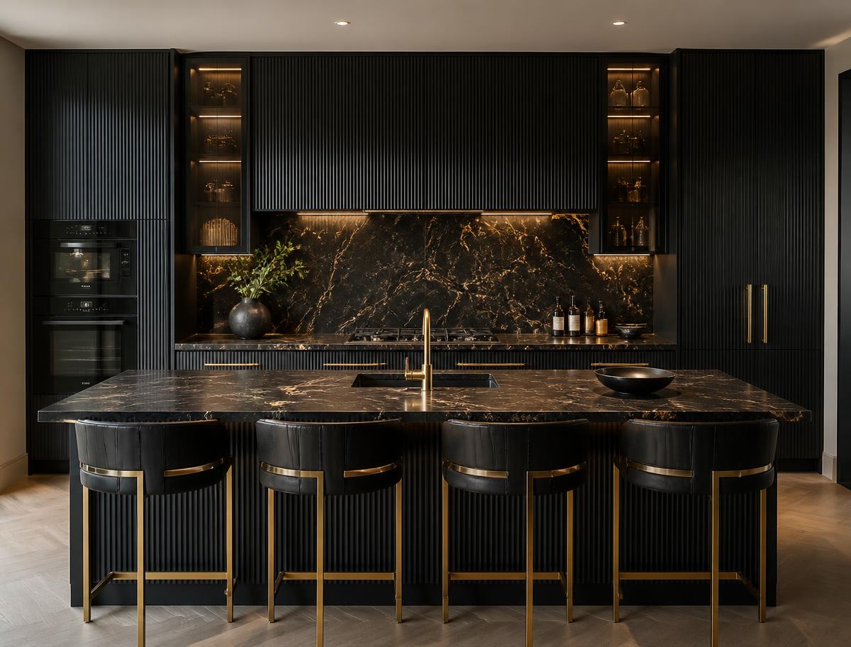Кухня Noir Gold MDF